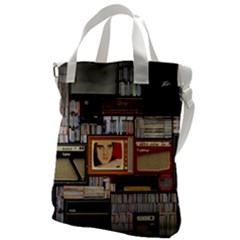 Vinyl Music Retro Studio Room Canvas Messenger Bag by Jancukart