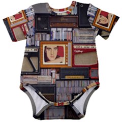 Vinyl Music Retro Studio Room Baby Short Sleeve Bodysuit