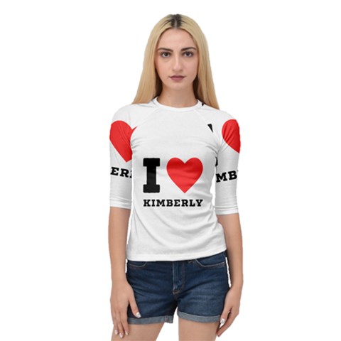 I Love Kimberly Quarter Sleeve Raglan Tee by ilovewhateva