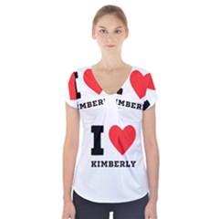 I Love Kimberly Short Sleeve Front Detail Top by ilovewhateva