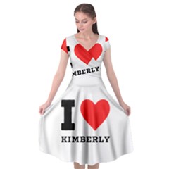 I Love Kimberly Cap Sleeve Wrap Front Dress