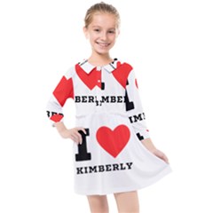 I Love Kimberly Kids  Quarter Sleeve Shirt Dress by ilovewhateva