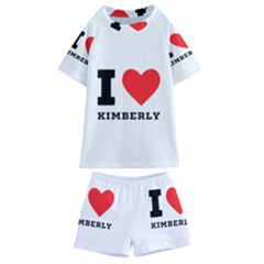 I Love Kimberly Kids  Swim Tee And Shorts Set by ilovewhateva