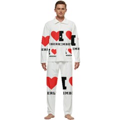 I Love Kimberly Men s Long Sleeve Velvet Pocket Pajamas Set by ilovewhateva