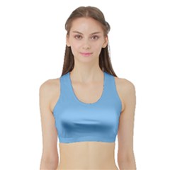 Aero Blue	 - 	sports Bra With Border by ColorfulSportsWear