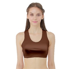 Cinnamon Brown	 - 	sports Bra With Border