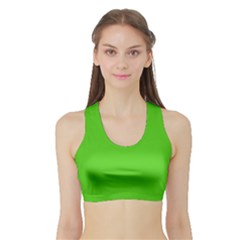 Bright Green	 - 	sports Bra With Border