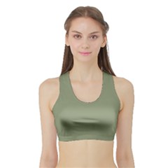 Artichoke Green	 - 	sports Bra With Border