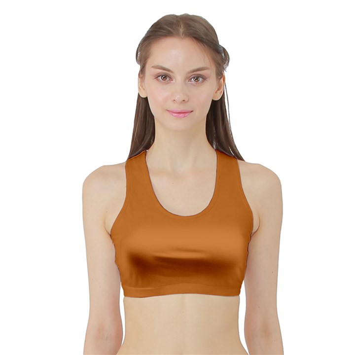 Alloy Orange	 - 	Sports Bra with Border