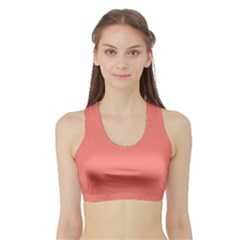 Tea Rose Red	 - 	sports Bra With Border by ColorfulSportsWear