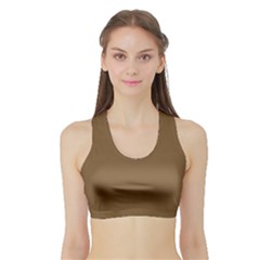 Coyote Brown	 - 	sports Bra With Border