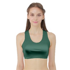 Medium Sea Green	 - 	sports Bra With Border