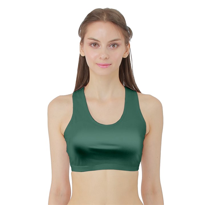 Medium Sea Green	 - 	Sports Bra with Border