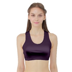 Eggplant Purple	 - 	sports Bra With Border