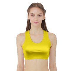 Bumblebee Yellow	 - 	sports Bra With Border