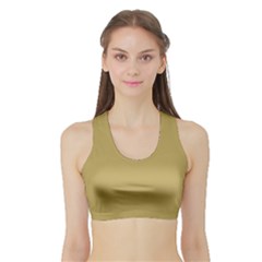 Greenish Hazelnut	 - 	sports Bra With Border