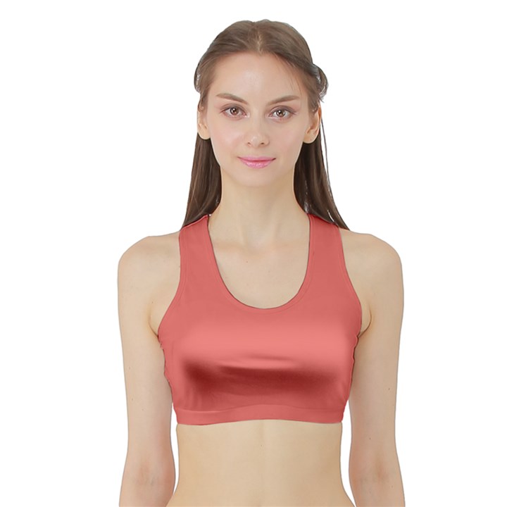 Emberglow Red	 - 	Sports Bra with Border