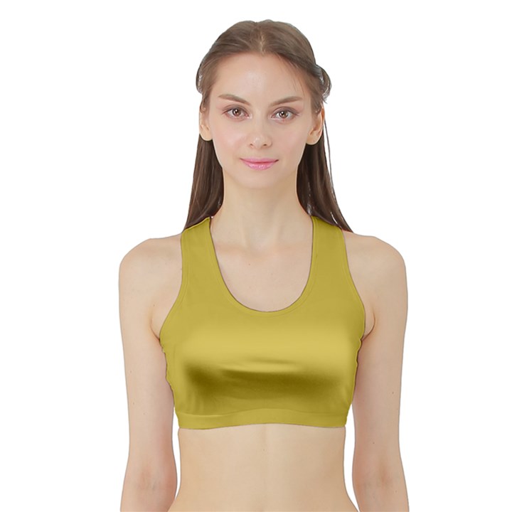 Old Gold	 - 	Sports Bra with Border