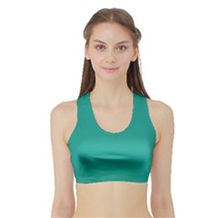 Dark Turquoise	 - 	sports Bra With Border