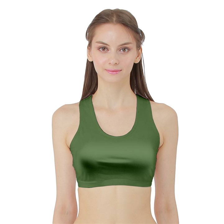 Treetop Green	 - 	Sports Bra with Border