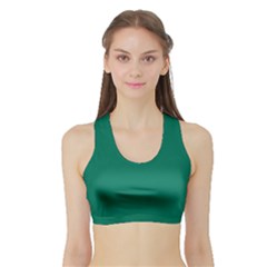 Tropical Rainforest Green	 - 	sports Bra With Border by ColorfulSportsWear