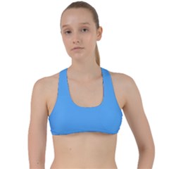 Crystal Blue	 - 	criss Cross Racerback Sports Bra by ColorfulSportsWear