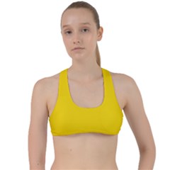 Sizzling Sunrise Yellow	 - 	criss Cross Racerback Sports Bra by ColorfulSportsWear