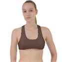 Deep Tuscan Brown	 - 	Criss Cross Racerback Sports Bra View1