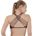 Deep Tuscan Brown	 - 	Criss Cross Racerback Sports Bra View2