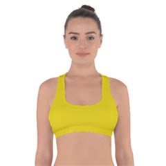 Corn Yellow	 - 	cross Back Sports Bra by ColorfulSportsWear