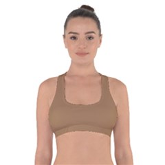 Bone Brown	 - 	cross Back Sports Bra by ColorfulSportsWear