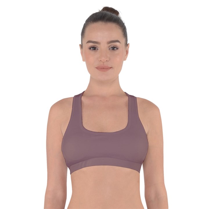 Puce Brown	 - 	Cross Back Sports Bra