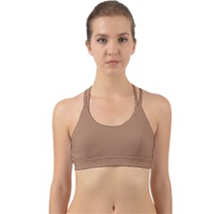 Cafe Au Lait Brown	 - 	back Web Sports Bra by ColorfulSportsWear