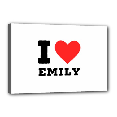 I Love Emily Canvas 18  X 12  (stretched) by ilovewhateva