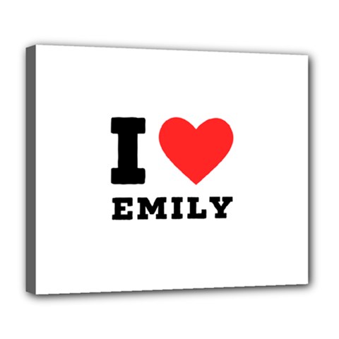 I Love Emily Deluxe Canvas 24  X 20  (stretched) by ilovewhateva