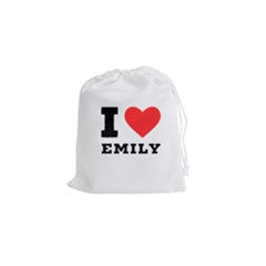 I Love Emily Drawstring Pouch (small) by ilovewhateva