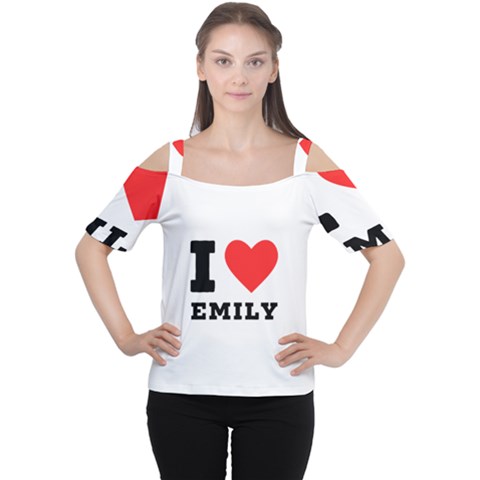 I Love Emily Cutout Shoulder Tee by ilovewhateva