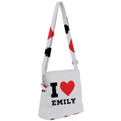 I Love Emily Zipper Messenger Bag by ilovewhateva