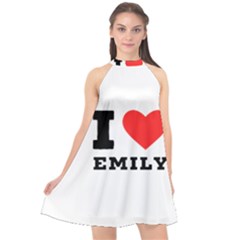 I Love Emily Halter Neckline Chiffon Dress  by ilovewhateva