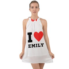 I Love Emily Halter Tie Back Chiffon Dress by ilovewhateva