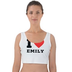 I Love Emily Velvet Crop Top by ilovewhateva