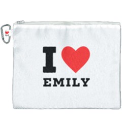 I Love Emily Canvas Cosmetic Bag (xxxl) by ilovewhateva