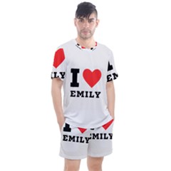 I Love Emily Men s Mesh Tee And Shorts Set