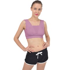 Cashmere Rose Pink	 - 	v-back Sports Bra by ColorfulSportsWear