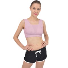 Baby Pink	 - 	v-back Sports Bra by ColorfulSportsWear