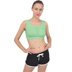 Granny Smith Apple Green	 - 	v-back Sports Bra by ColorfulSportsWear