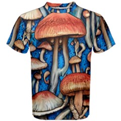 Whimsical Mushroom Men s Cotton Tee by GardenOfOphir