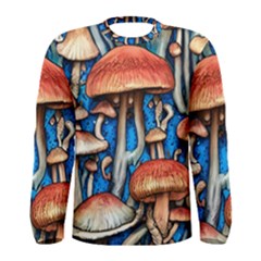 Whimsical Mushroom Men s Long Sleeve Tee by GardenOfOphir