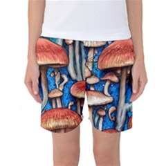 Whimsical Mushroom Women s Basketball Shorts by GardenOfOphir