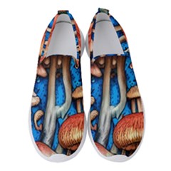 Whimsical Mushroom Women s Slip On Sneakers by GardenOfOphir